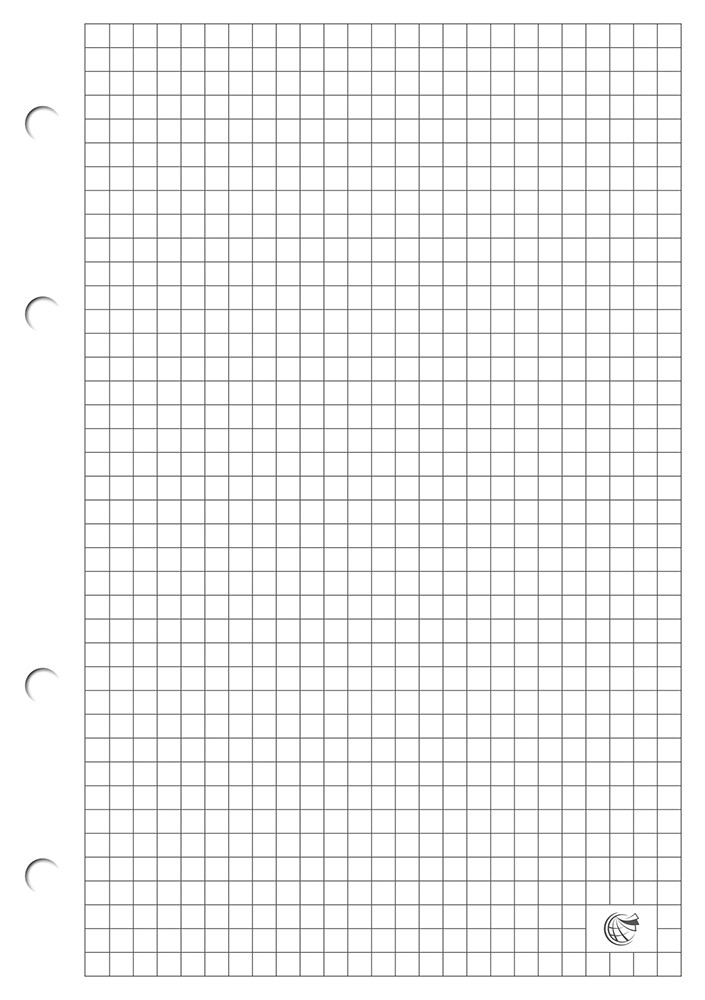 Wkład do segregatora A5, kratka, 100 kartek, Interdruk